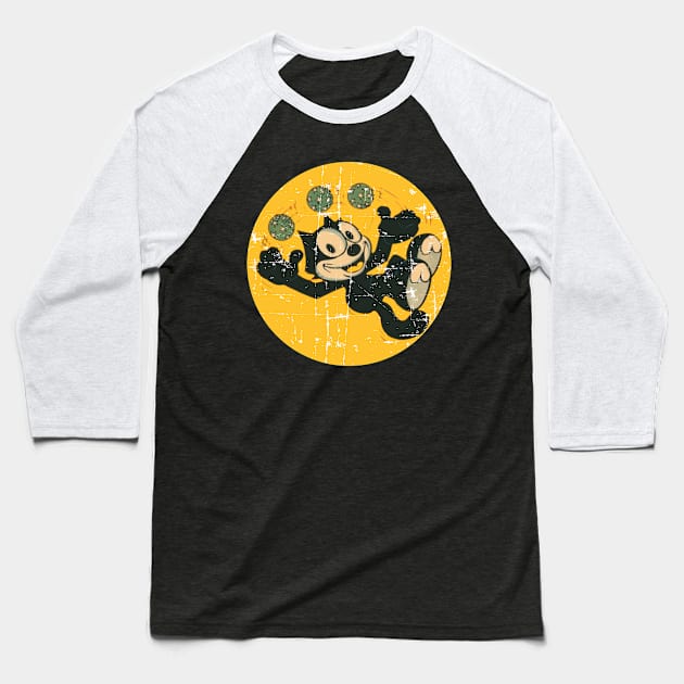 Felix The Cat - Playing Ball || Retro Baseball T-Shirt by erd's